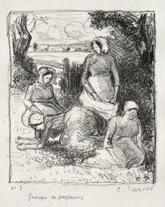 مجموعة الفلاحين ، ج. 1896. بواسطة كميل يعقوب بيسارو