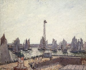 الميناء الخارجي والرافعات ، لوهافر ؛ Foreport and Anse des Pilotes ، لو هافر ، 1903 بواسطة كميل يعقوب بيسارو