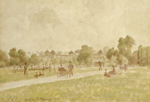 ريجنتس بارك ، لندن ، 1890 (مرحاض وقلم رصاص على ورق) بواسطة كميل يعقوب بيسارو
