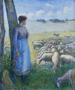 الراعية والأغنام ؛ Bergere et Moutons ، 1887 بواسطة كميل يعقوب بيسارو