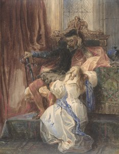 رفض العفو من كينيلورث السير والتر سكوت ، كاليفورنيا. 1826 - 29. بواسطة كميل جوزيف إتيان روكيبلان