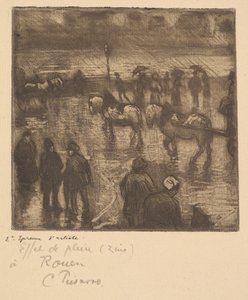 انطباعات المطر ، روان ، 1883. بواسطة كميل يعقوب بيسارو