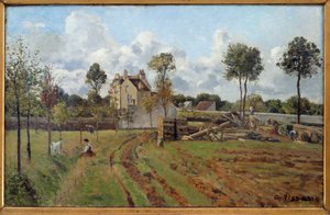 المناظر الطبيعيه. منظر لـ Louveciennes. لوحة كاميل بيسارو (1830-1903) 1872 صن. 0،51 × 0،81 م باريس ، متحف دورسيه بواسطة كميل يعقوب بيسارو