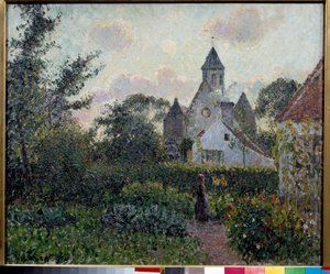 كنيسة نوك في بلجيكا لوحة كاميل بيسارو (1830-1903) 1894 صن. 0،54 × 0،65 م باريس ، متحف أورسيه بواسطة كميل يعقوب بيسارو
