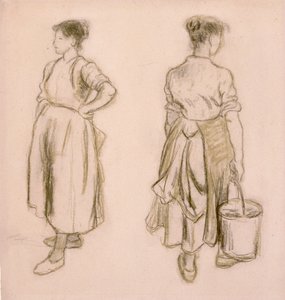 "دراستان لفتاة" ، 1890 بواسطة كميل بيسارو