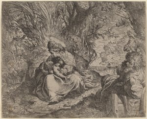 البقية في الرحلة إلى مصر بواسطة Camillo Procaccini