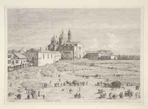 S. Giustina في العلاقات العامة؟ ديلا فالي ، من مسلسل Vedute (مشاهدات) بواسطة كاناليتو (قناة جيوفاني أنطونيو)