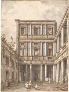 فناء البندقية ، في Procuratie Nuove ، ج. 1760. بواسطة كاناليتو
