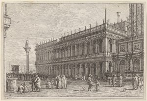 المكتبة. V. ، في أو قبل 1742. بواسطة كاناليتو