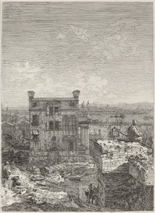 البيت مع Peristyle [يمين] ، 1741. بواسطة كاناليتو