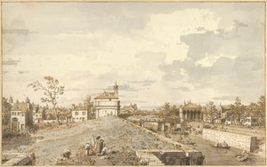 بورتا بورتيلو مع قناة برينتا في بادوفا، 1740-1743 بواسطة كاناليتو