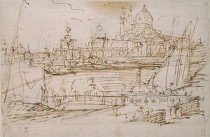 البندقية: The Dogana and S. Maria della Salute من Molo di Terranova ، منتصف القرن الثامن عشر بواسطة كاناليتو