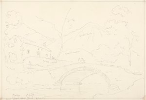 جسر بالقرب من كنيسة Loweswater في Scale Hill ، 2 أغسطس بواسطة نقيب. توماس هاستينغز