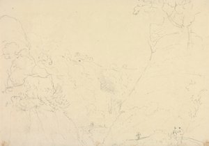 رسم تخطيطي لطريق في واد