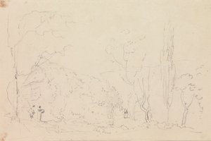 رسم كوخ من القش بواسطة نقيب. توماس هاستينغز