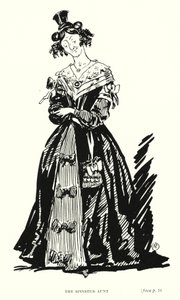 شخصية ديكنز: The Spinster Aunt (litho)