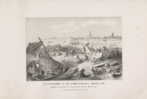 الطوفان في Bommelerwaard. يناير 1861 (العنوان على الكائن) بواسطة BJ دونا بيك