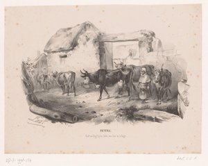 قطيع من البقر مع الراعية Pictura (عنوان السلسلة على الكائن) بواسطة كاريل كريستيان أنطوني آخر
