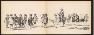 حفلة تنكرية لطلاب ليدن ، ١٨٥٠ (اللوحة 6) Intogt بواسطة فريدريك هندريك في فيلم Hertogenbosch في عام 1629: أداء بالملابس بواسطة H.H. طلاب Leydsche Hoogeschool den XI يونيو من العام 1850 (عنوان السلسلة على الكائن) بواسطة كاريل كريستيان أنطوني آخر