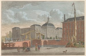 بورز تي روتردام ، كاليفورنيا. 1790 Beurs te Rotterdam / The Stock Exchange in Rotterdam (العنوان على الكائن) بواسطة كاريل فريدريك بندورب (أنا)