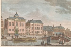 الكنيس الألماني العالي في أمستردام ، حوالي عام 1790 الكنيسة اليهودية الألمانية العليا في أمستردام / Sijnagogue Allemandé à Amsterdam (العنوان على الكائن)