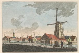 Nieuwendam ، حوالي عام 1790 Nieuwendam. Westen ، يمكن رؤيته من Meerdijk (العنوان على الكائن)