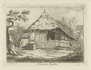 مزرعة مع باب علوي مفتوح في Emmen in Drenthe (العنوان على الكائن) المناظر الطبيعية (1-6) (عنوان المسلسل) بواسطة كاريل لودويجك هانسن
