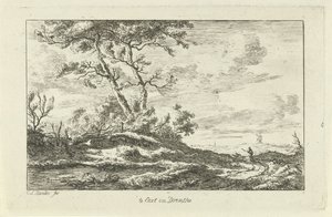 الراعي على طريق ريفي في Eext in Drenthe (العنوان على الكائن) المناظر الطبيعية (a-f) (عنوان المسلسل)