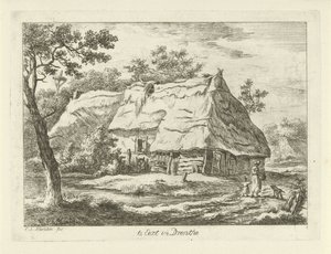 امرأة مع طفل في مزرعة في Eext in Drenthe (العنوان على الكائن) المناظر الطبيعية (1-6) (عنوان المسلسل)