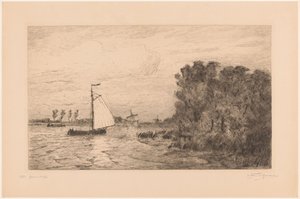 منظر لـ Vecht بالقرب من Weesp La Vecht pres Weesp (العنوان الأصلي)