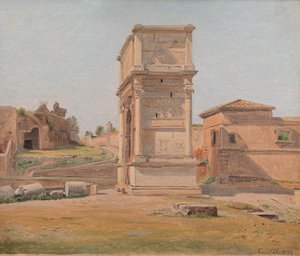 قوس تيتوس في روما ، 1839 (زيت على ورق موضوع على قماش)