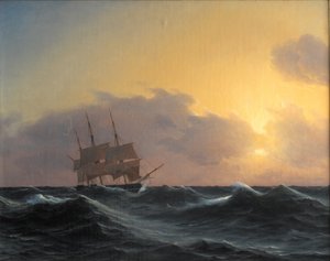 فرقاطة في عاصفة ذات أعمدة سفلي مزورة بواسطة Carl Dahl