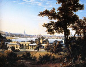 صورة ظلية للمدينة من بوتسدام فوق Glienicke