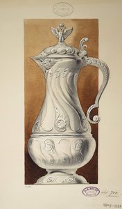 تصميم إبريق النبيذ. سلسلة مهر الأميرة الكبرى ماريا بافلوفنا ، 1907-1908