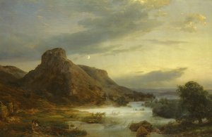 الجبال في ضباب مسائي ، 1856