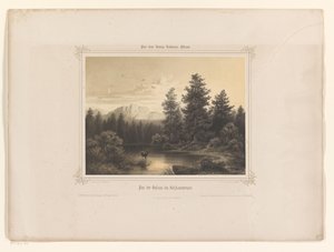منظر للمياه في Salzkammergut Flus der Gossau im Salzkammergut (العنوان على الكائن) تم تقديم الألبوم إلى لويس الأول ملك بافاريا (عنوان المسلسل) ألبوم König-Ludwigs (عنوان السلسلة) بواسطة كارل فريدريش فورتل