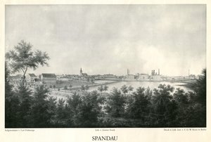 منظر لمدينة سبانداو حوالي عام 1860 بواسطة كارل في الصباح الباكر