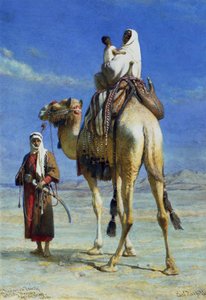عائلة بدوية في وادي موسى ، الصحراء السورية ، 1859