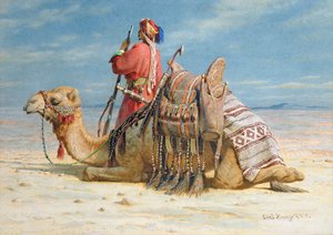 نوماد وجمله يستريحان في الصحراء ، 1874