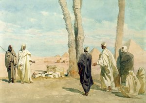 بدو من الصحراء يستفسرون من الجيزة 1859