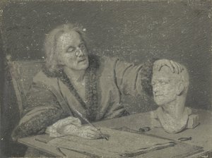 رسام رسم رأس الجبس بواسطة كارل هاينريش ميليوس