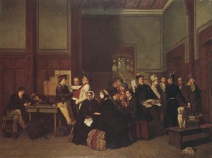 غرفة انتظار الدرجة الثالثة II ، c.1865 بواسطة Carl Hendrik d Unker