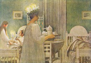 صباح عيد الميلاد ، حانة. في "Lasst Licht Hinin &39;(1908) بواسطة كارل لارسون