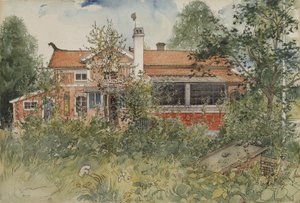 الكوخ ، من سلسلة A Home ، c.1895 (مرحاض على ورق) بواسطة كارل لارسون