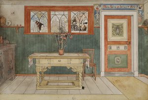 غرفة الطعام ، من سلسلة A Home ، c.1895 (مرحاض على ورق) بواسطة كارل لارسون