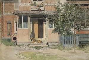 فيراندا ، من سلسلة A Home ، c.1895 (مرحاض على ورق) بواسطة كارل لارسون