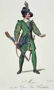 ماكس ، رسم زي لدير فريشوتز (الرامي أو مطلق النار الحر) ، بقلم كارل ماريا فون ويبر (1786-1826) بواسطة كارل ماريا فون ويبر