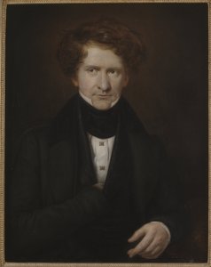 صورة للمؤلف الموسيقي أدولف فريدريك ليندبلاد (1801-1878) ، بواسطة مازر ، كارل بيتر (1807-1884). زيت على قماش بواسطة كارل بيتر مازر