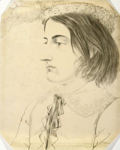 لودفيج سيمون ، طالب لاهوتي ، 1816 (قلم وفرشاة وحبر أسود على ورق منسوج)