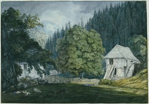 Schneidemühle في Beuerner Thale (الورقة 8 من كراسة الرسم لمحيط بادن)